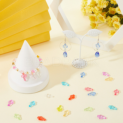 1000Pcs Transparent Acrylic Pendants MACR-SP0001-11-1