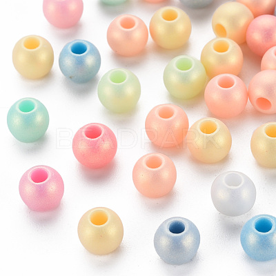 Spray Painted Opaque Acrylic Beads X-ACRP-S679-C33-1