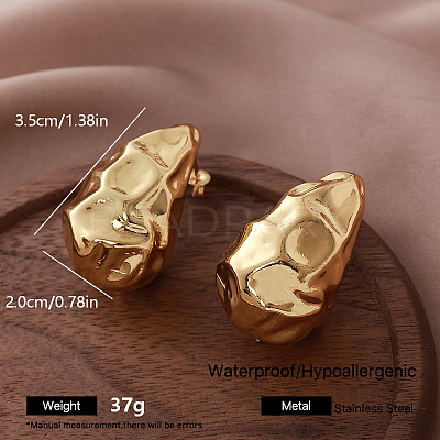 304 Stainless Steel Stud Earrings for Women AP3209-1-1