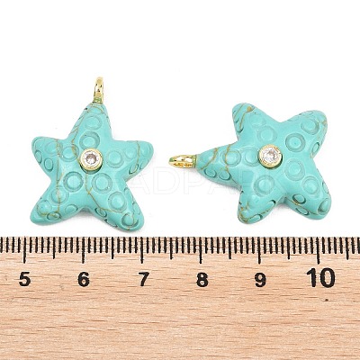 Dyed Synthetic Turquoise Pendants X-G-H353-01G-01-1