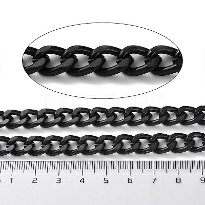 Oxidation Aluminum Diamond Cut Faceted Curb Chains CHA-H001-10EB-1