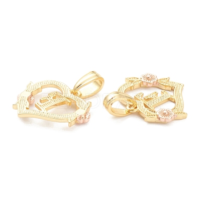 Real 18K Gold Plated Brass  Pendants KK-J042-43G-F-1