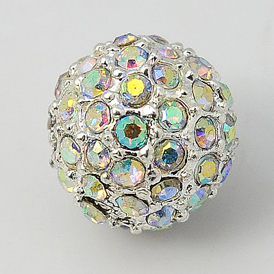 Alloy Rhinestone Beads RB-A034-12mm-A28S-1