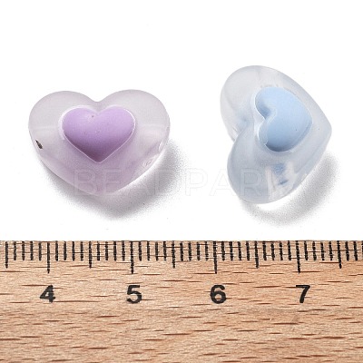 Frosted Transparent Acrylic Beads OACR-A032-27-1