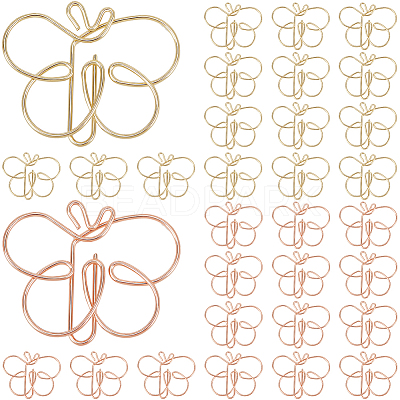 50Pcs 2 Colors Mini Iron Place Card Holders AJEW-CP0007-80-1