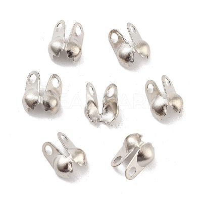 Rack Plating Brass Bead Tips KK-P274-02D-P-1