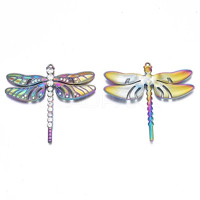 Rack Plating Rainbow Color Alloy Big Pendants X-PALLOY-N163-170A-1