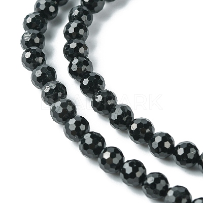 Natural Black Tourmaline Beads Strands G-F748-Y01-04-1