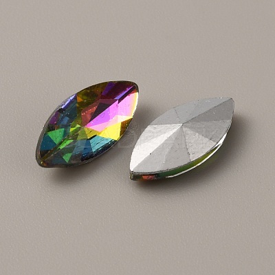 Glass Rhinestone Cabochons RGLA-WH0001-08I-1