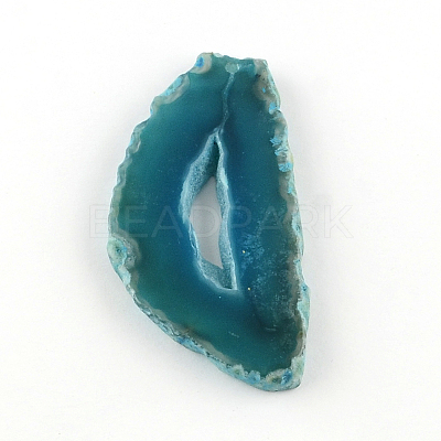 Dyed Mixed Shape Natural Agate Gemstone Big Pendants G-R300-07-1