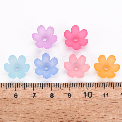 Frosted Acrylic Bead Caps MACR-S371-07A-1