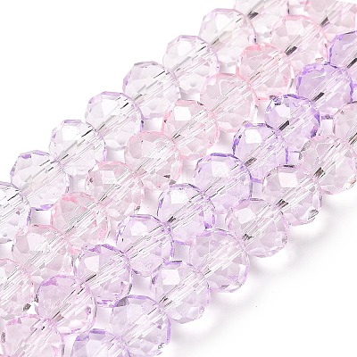 Transparent Painted Glass Beads Strands X1-DGLA-A034-T8mm-A05-1