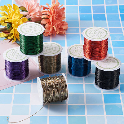 Round Copper Beading Wire for Jewelry Making YS-TAC0004-0.3mm-10-1