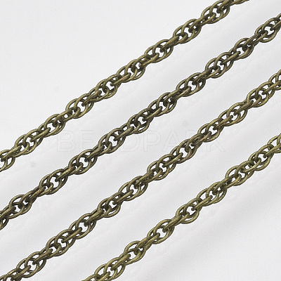 Soldered Brass Coated Iron Rope Chains CH-T002-04AB-1