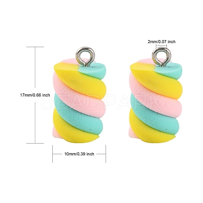 Handmade Polymer Clay Charms X-CLAY-T016-83B-1