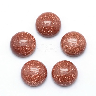 Synthetic Goldstone Cabochons G-P393-R24-12mm-1