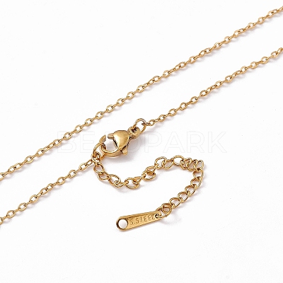 Ion Plating(IP) 304 Stainless Steel Cable Chain Necklace for Men Women STAS-G299-04G-1
