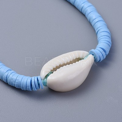 Handmade Polymer Clay Heishi Beads Braided Bracelets BJEW-JB04318-04-1