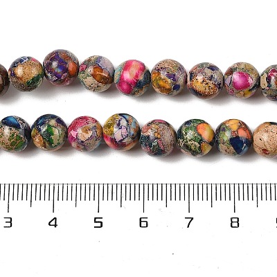 Dyed Natural Regalite/Imperial Jasper/Sea Sediment Jasper Beads Strands G-B124-C01-19-1