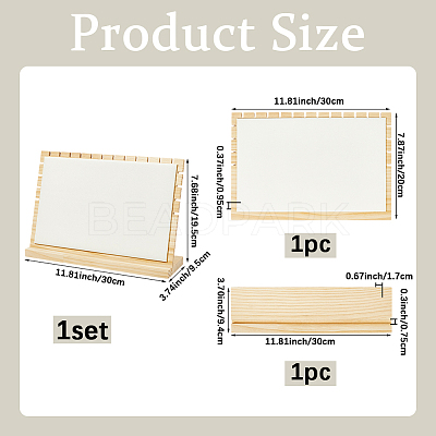 Bamboo Slant Back Necklace Organizer Display Stands NDIS-WH20004-01A-1