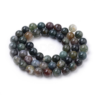 Natural Indian Agate Beads Strands G-S259-31-6mm-1