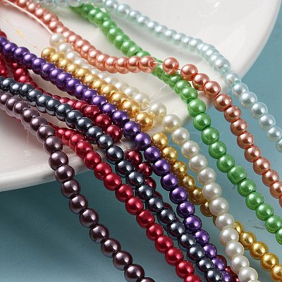 Glass Pearl Beads Strands HYC001-1
