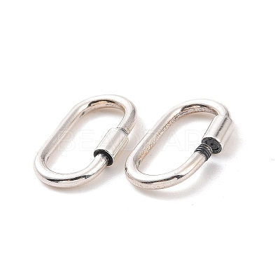 925 Sterling Silver Locking Carabiner STER-D036-14AS-1