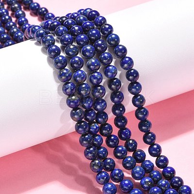 Natural Lapis Lazuli Beads Strands G-G423-6mm-AB-1