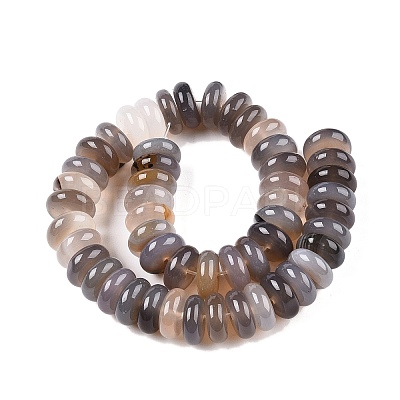 Natural Grey Agate Beads Strands G-T138-71-1