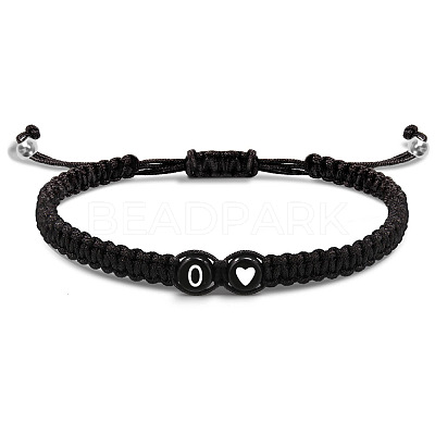 304 Stainless Steel Alphabet Beads Braided Bead Bracelets RY3090-15-1