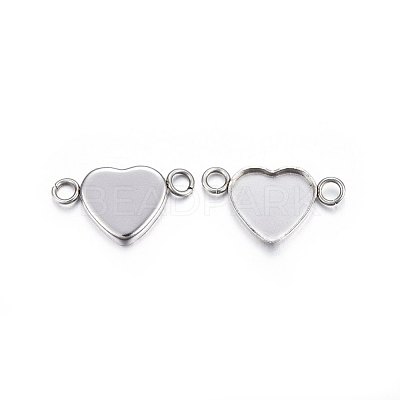 Tarnish Resistant 304 Stainless Steel Cabochon Connector Settings STAS-P210-13P-1