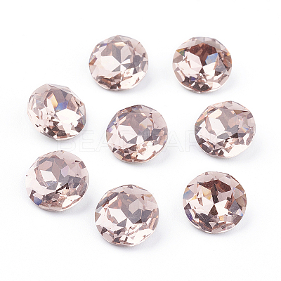 Pointed Back & Back Plated K9 Glass Rhinestone Cabochons RGLA-J012-10mm-319-1