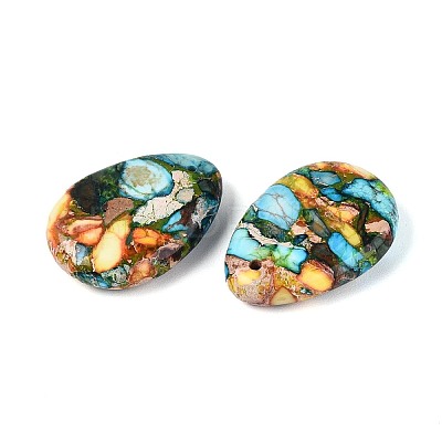 Dyed Natural Imperial Jasper Pendants G-Q601-08E-1