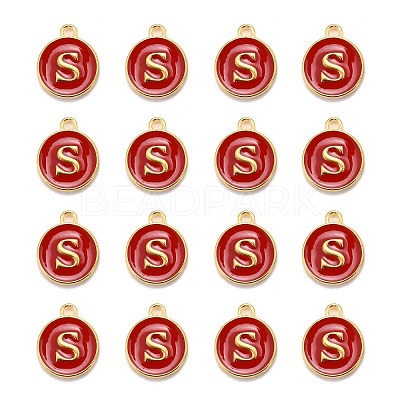 Golden Plated Alloy Enamel Charms LS-ENAM-S118-03S-1