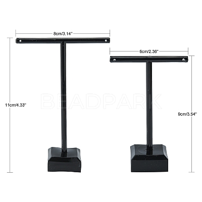 T Bar Organic Glass Earring Display Stand EDIS-G001-02-1