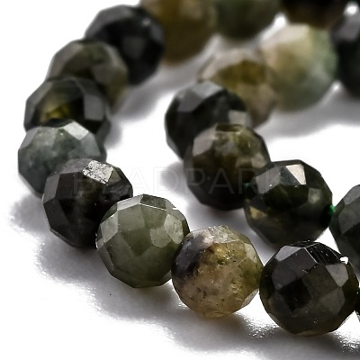 Natural Green Tourmaline Beads Strands G-H266-06C-1