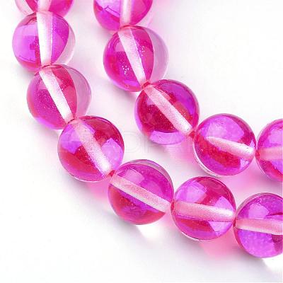 Synthetic Moonstone Beads Strands G-R375-6mm-B01-1