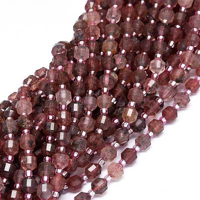 Natural Strawberry Quartz Beads Strands G-O201B-35-1