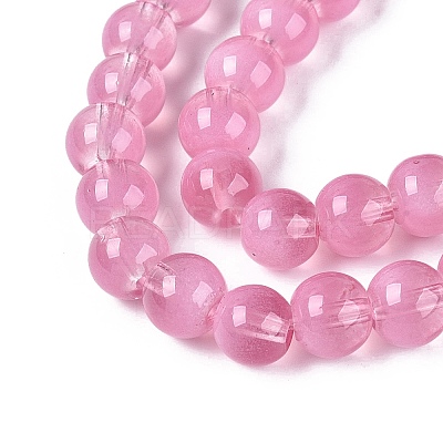 Transparent Glass Imitation Cat Eye Beads Strands GLAA-Q110-01B-13-1