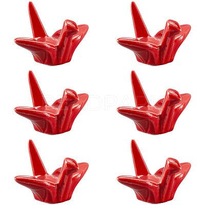 Paper Crane Ceramic Chopstick Stands DJEW-WH0058-12C-1