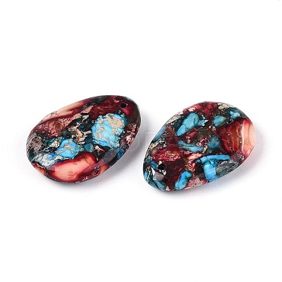 Dyed Natural Imperial Jasper Pendants G-Q601-08F-1