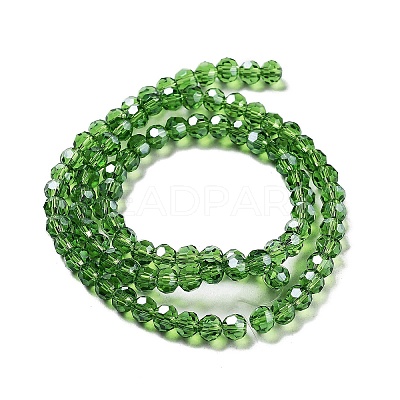 Electroplate Transparent Glass Beads Strands EGLA-A035-T4mm-A11-1