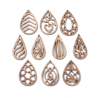 Unfinished Hollow Wood Big Pendants WOOD-X0004-15-1