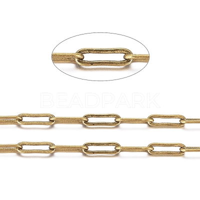 Brass Paperclip Chains X-CHC-S008-001C-AB-1