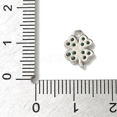 Brass Micro Pave Cubic Zirconia Charms KK-I276-44P-1