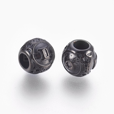 316 Surgical Stainless Steel European Beads STAS-F195-128B-12-1