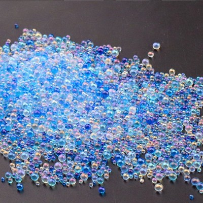 AB Color Plated 3D Nail Art Glass Mini Ball Beads MRMJ-WH0064-40C-1