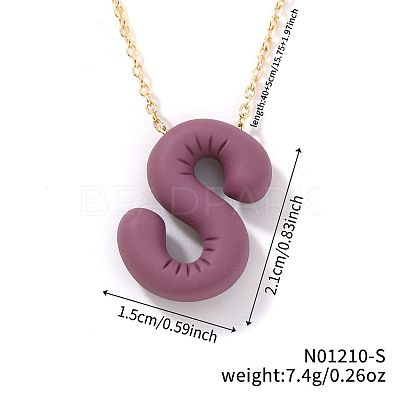 Alloy Initial Pendant Necklaces RS8745-19-1