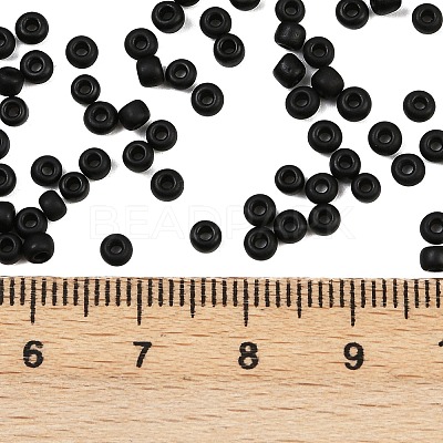 Frosted Opaque 8/0 Glass Seed Beads SEED-R029-3mm-A07-1