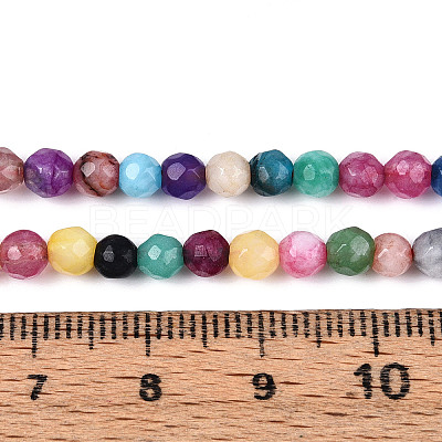 Dyed Natural White Jade Beads Strands G-T139-4mm-60-02-1